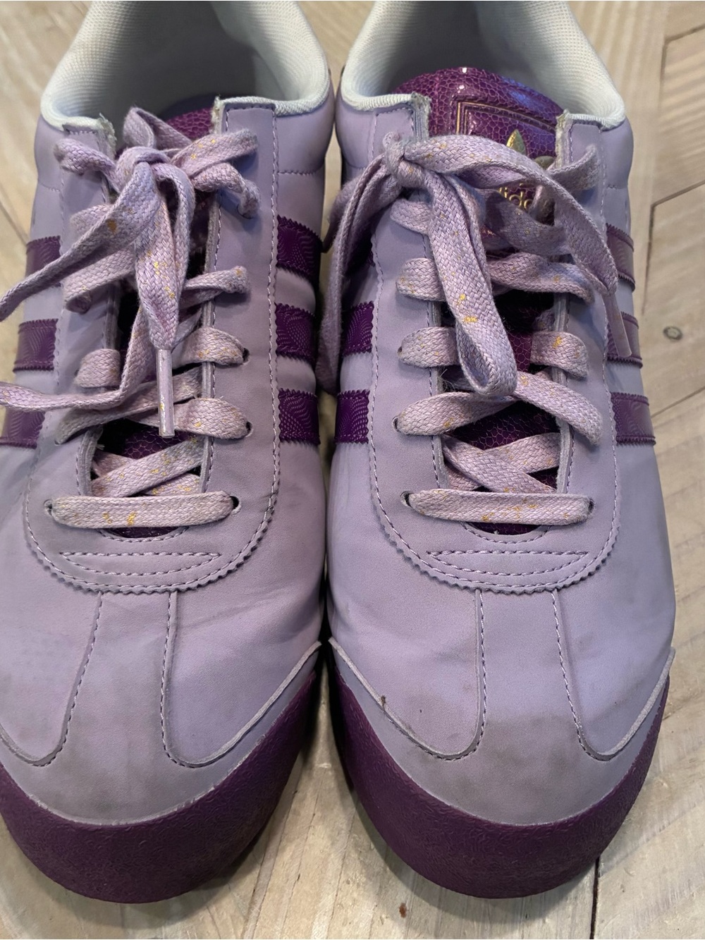adidas Women’s Light Lavender and Deep Purple Samoa Sneakers - Picture 4 of 10
